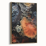 Framed canvas featuring a vintage black landscape painting, ideal for bedroom wall art.