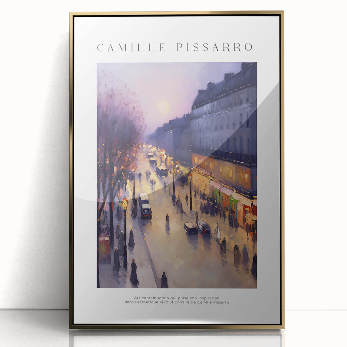 Mid-century modernist art print of Camille Pissarro's painting.