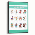 Kids Educational Wall Art - Adjectives Learning Chart