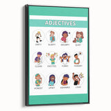 Kids Educational Wall Art - Adjectives Learning Chart