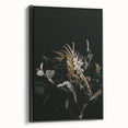 Black and white framed canvas depicting a vintage landscape scene, ideal for bedroom wall art.