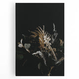 Black and white stretched canvas featuring a large tree in autumn, ideal for kitchen wall art.