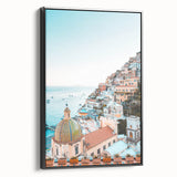 Black and white landscape painting on framed canvas, featuring a serene rural scene, ideal for bedroom wall decor.