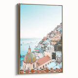 Framed canvas featuring a vintage landscape painting in muted earth tones, ideal for bedroom wall art.
