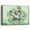 Black and white landscape painting on framed canvas depicting a serene rural scene, ideal for bedroom wall art.