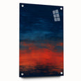 Abstract wall art featuring vibrant acrylic strokes in a side view, mounted with pins for display, showcasing a modern artistic design ideal for contemporary decor.