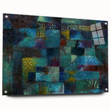 Modern Wall Art: Abstract Garden Scene Inspired by Paul Klee