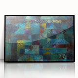 Modern Wall Art: Abstract Garden Scene Inspired by Paul Klee
