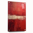 Abstract strokes wall art displayed in acrylic glass, emphasizing vibrant colors and dynamic patterns, held securely with pins against a neutral background. Perfect for modern decor.