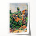 Modern Wall Art: Abstract Landscape with Vibrant Greens and Earthy Tones
