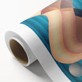 Modern Wall Art: Geometric Abstract in Blue and Pastel Hues