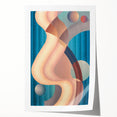 Modern Wall Art: Geometric Abstract in Blue and Pastel Hues
