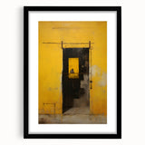 Abstract wall art featuring dynamic black strokes on a white background, framed elegantly with a mat, adding modern sophistication to any interior décor.