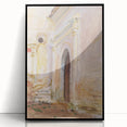 Modern Wall Art: Arched Doorway Watercolor in Earthy and Soft Hues