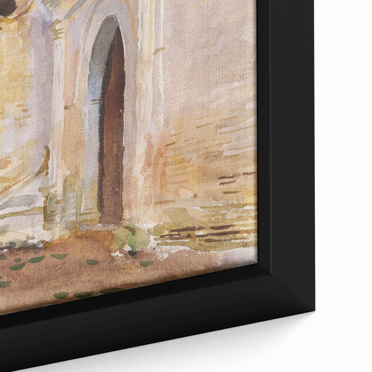 Modern Wall Art: Arched Doorway Watercolor in Earthy and Soft Hues