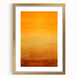 Abstract wall art print showcasing elegant gold and white strokes, framed with a matte finish, ideal for modern home decor or office spaces.
