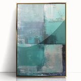 Framed abstract wall art featuring gold strokes on a textured acrylic surface, perfect for modern home decor, enhancing artistic elegance in any room.