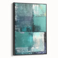 Framed canvas wall art showcasing abstract black strokes on a textured background, viewed from the side, perfect for modern home decor. Ideal for art enthusiasts seeking stylish and contemporary wall accents.