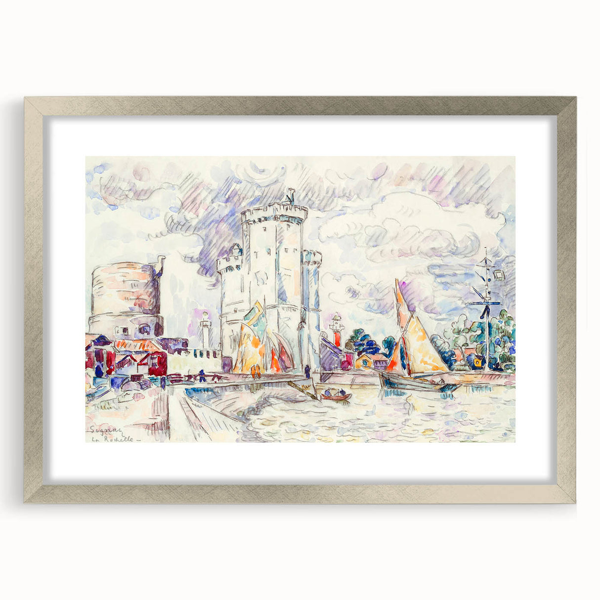 Modern Wall Art: La Rochelle Harbor Scene by Paul Signac