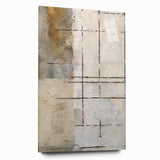 Abstract wall art design featuring colorful strokes on acrylic glass, displayed in a side view showcasing its sleek edges and modern aesthetic, perfect for contemporary decor.