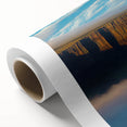 Stunning rolled canvas artwork depicting dramatic cliffs and serene landscapes, showcasing vibrant colors and intricate details, perfect for home decor.