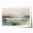 Abstract landscape wall art print showcasing vibrant colors and fluid shapes, rolled for easy shipping and display, perfect for modern home decor.