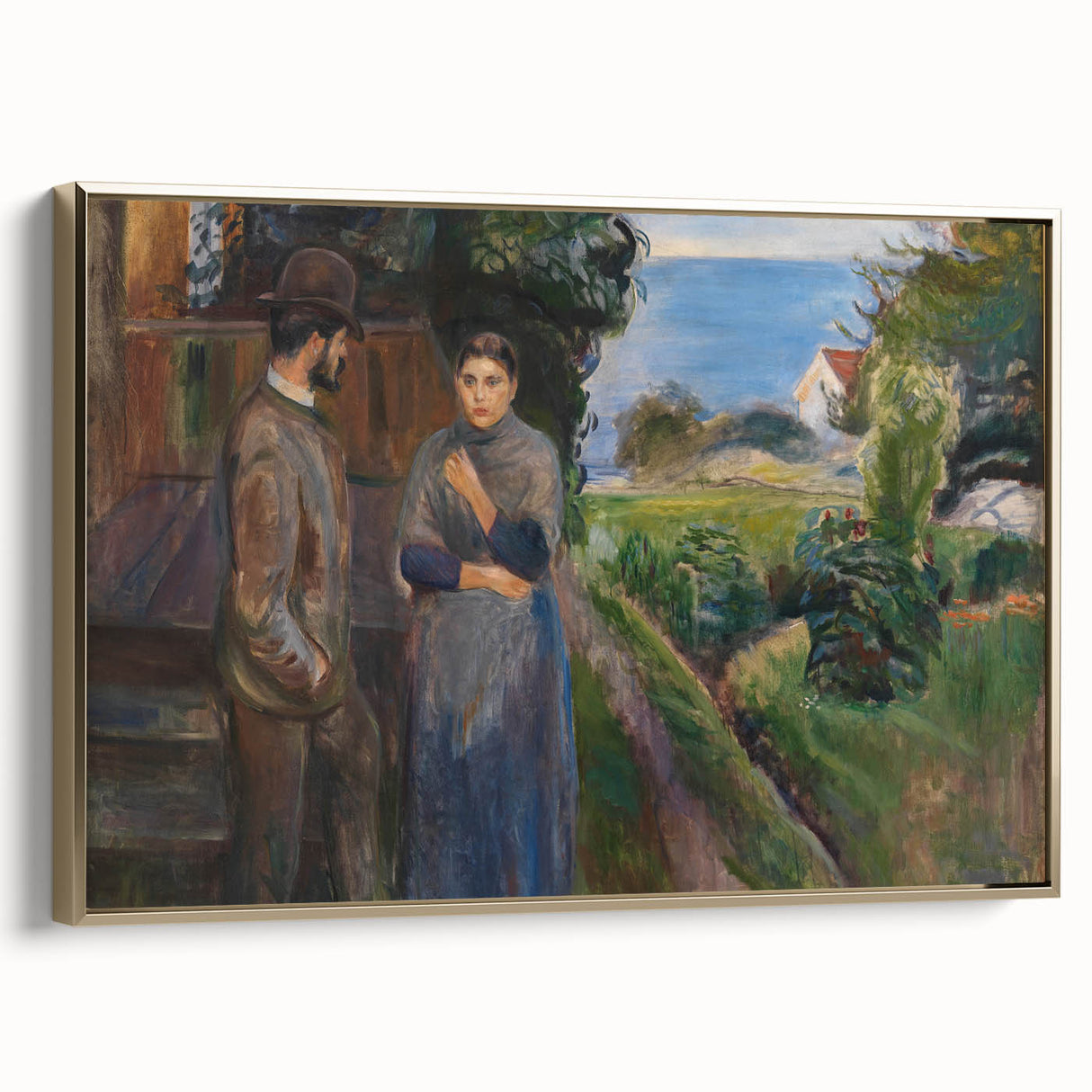 Expressionist Art: Evening Passion by Edvard Munch Canvas Print