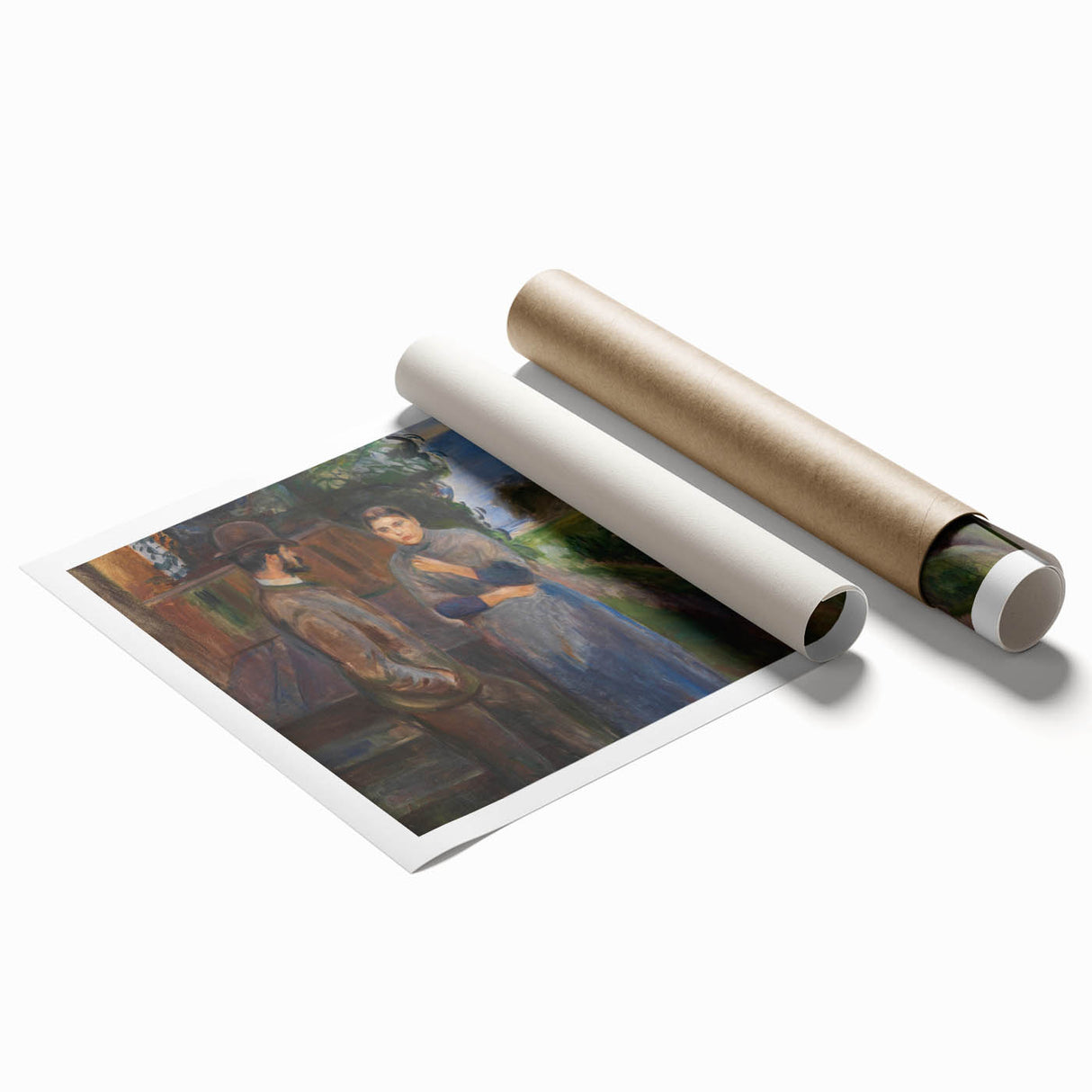 Expressionist Art: Evening Passion by Edvard Munch Canvas Print