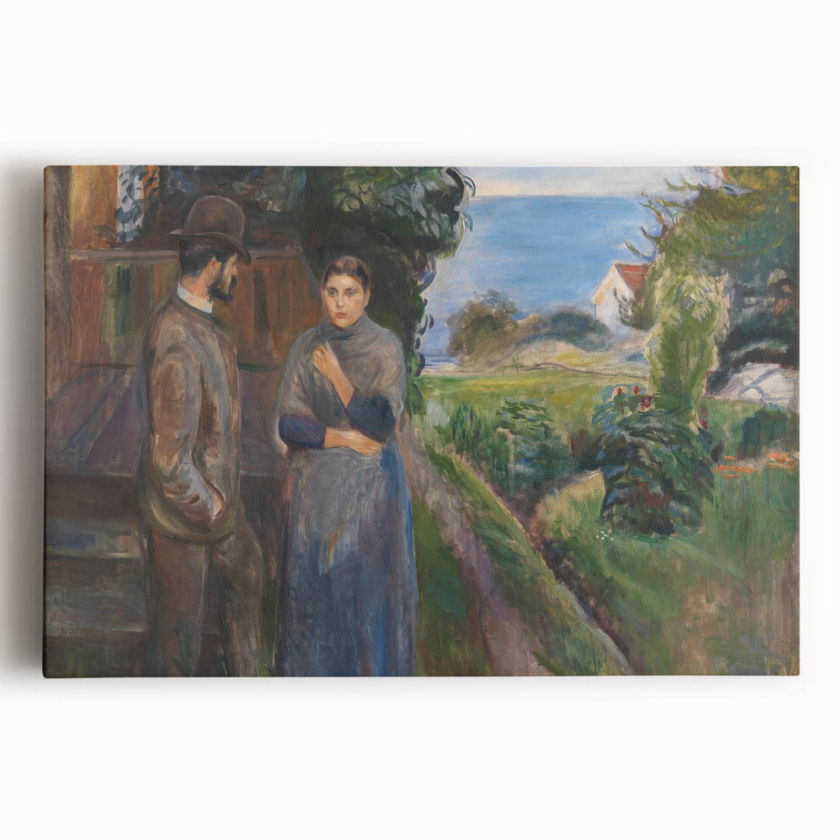 Expressionist Art: Evening Passion by Edvard Munch Canvas Print