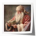 Christmas Acrylic Prints - Santa with Gift Holiday Wall Decoration
