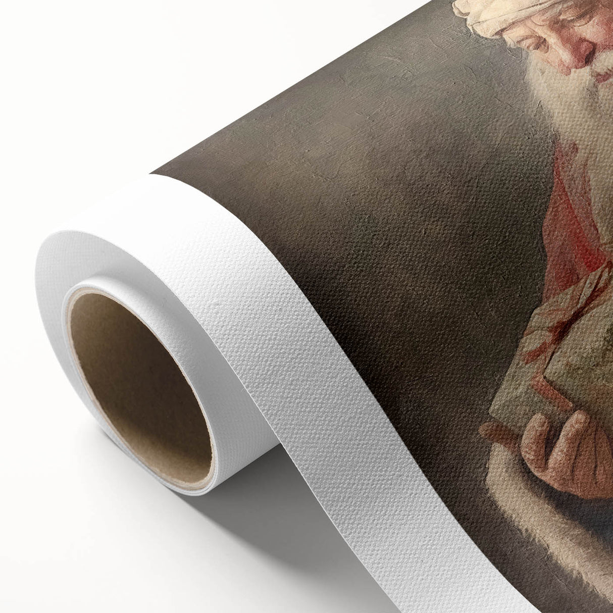 Holiday Wall Decorations - Santa with Gift in Snow Christmas Artwork