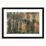 Impressionist Sunrise - Monet's Poplars at Giverny, Elegant Framed Print