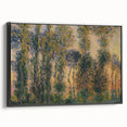 Impressionist Sunrise - Monet's Poplars at Giverny, Elegant Framed Print