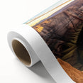 Stunning rolled canvas artwork depicting vibrant canyons in a landscape design, showcasing rich colors and textures, perfect for home decor enhancement.