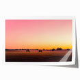 Rolled print showcasing a vibrant countryside landscape with lush greenery and rolling hills, elegantly packaged in a protective tube for easy transport.