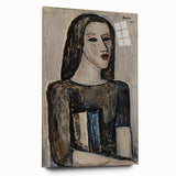 Modern Wall Art: Ernst Krohn’s Schoolgirl Portrait in Subdued Tones