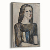 Modern Wall Art: Ernst Krohn’s Schoolgirl Portrait in Subdued Tones
