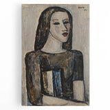 Modern Wall Art: Ernst Krohn’s Schoolgirl Portrait in Subdued Tones