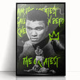 Iconic Pop Art Wall Art - Ali Canvas with Green and Black