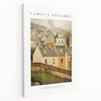 Large canvas print of an Impressionist-style landscape with vibrant green and blue tones, ideal for kitchen wall art.