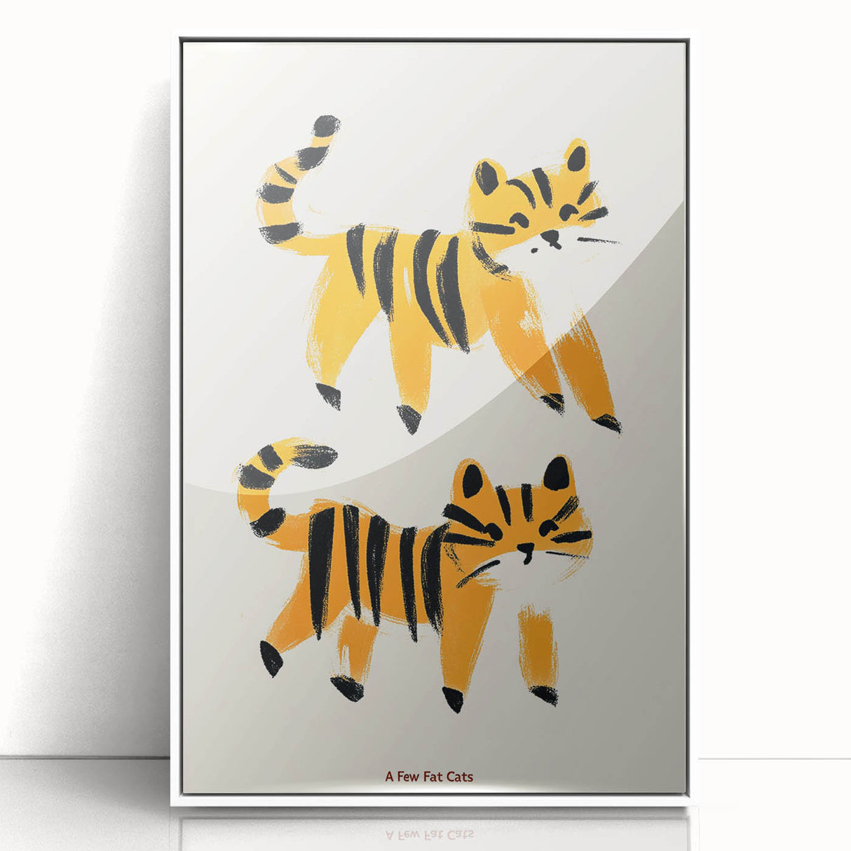Playful Orange Cats – Boys Room Wall Art for Animal Lovers