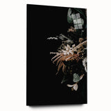 Large abstract wall art featuring swirling autumn hues on acrylic glass, ideal for bedroom or dining room decor.