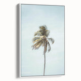 Framed canvas of vintage poster art featuring a colorful summer design on a black background, ideal for living room decor.