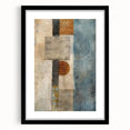 Abstract strokes wall art in a sleek black frame with a mat, showcasing vibrant colors and dynamic patterns, ideal for modern home decor and artistic expression.