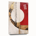Abstract strokes wall art design on acrylic glass, showcasing vibrant colors and unique textures, elegantly displayed with pins, ideal for modern home decor.