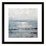 Abstract wall art featuring fluid strokes in black and gray, framed with a white mat, designed to enhance modern interior decor. Perfect for contemporary spaces.