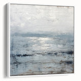 Framed canvas wall art showcasing abstract strokes in a vibrant color palette against a white background, ideal for modern home decor. The side view highlights its sleek design and premium finish, perfect for enhancing any living space.