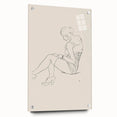 Semi-Nude Seated Woman by Ananda K. Coomaraswamy - Elegant Line Art