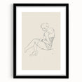 Semi-Nude Seated Woman by Ananda K. Coomaraswamy - Elegant Line Art