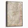 Framed black abstract strokes wall art canvas showcasing a modern design, elegantly displayed from the side to highlight its textured surface and sleek finish. Perfect for contemporary home decor.